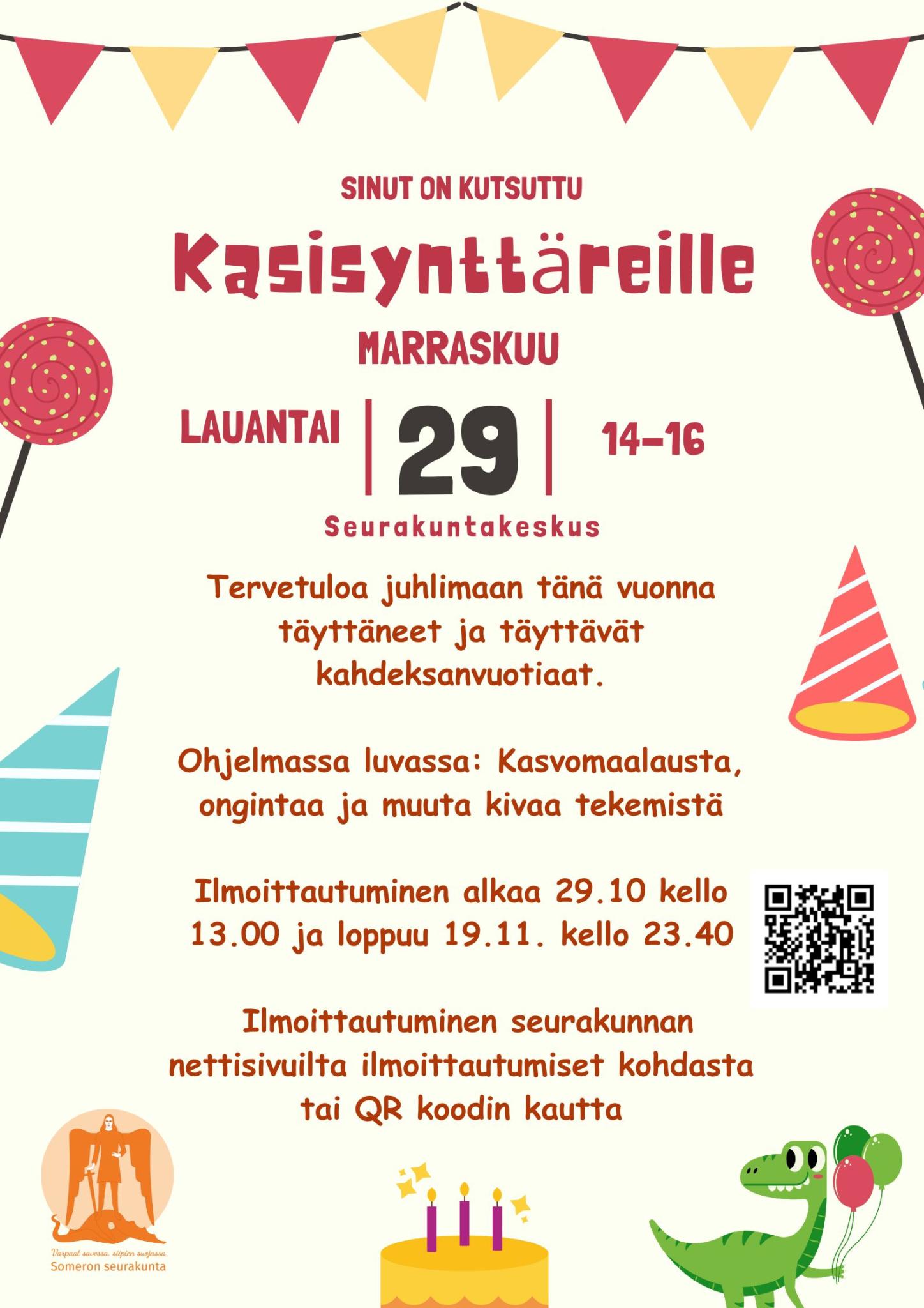 Mainos kasisynttäreistä