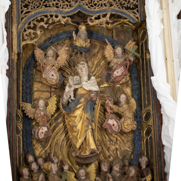 Someron keskiaikaisen alttarikaapin keskiosa